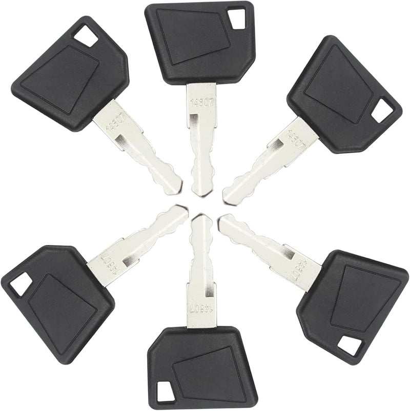 gradora 14607 Ignition Keys 701 45501 14707 14603 5755124 8035807 Replacement for J-CB 3CX Bo-mag Dynapac Te-rex Vibromax Bob-cat New Ho-lland Vo-lvo Mini Excavator (Pack of 6) - Image 3